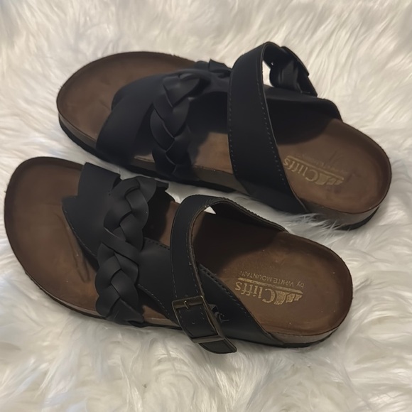 Women's Dark Brown Braided Sandals - Picture 2 of 10